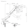 Uchwyt biurkowy do monitora Gembird MA-DA1U-01 dla ekranów 32 cale (81,3 cm), maks. 9 kg, VESA 75x75–100x100, czarny