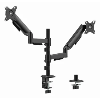 Monitor desk mount Gembird MA-DA2P-02 for 2 displays, up to 81.3 cm (32 inch), VESA 75x75–100x100, max weight 9 kg each, clamp/grommet, Czarny