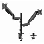 Monitor desk mount Gembird MA-DA2P-02 for 2 displays, up to 81.3 cm (32 inch), VESA 75x75–100x100, max weight 9 kg each, clamp/grommet, Czarny