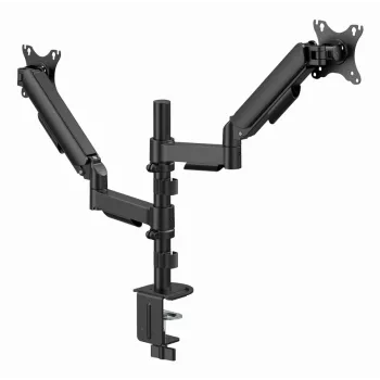 Monitor desk mount Gembird MA-DA2P-02 for 2 displays, up to 81.3 cm (32 inch), VESA 75x75–100x100, max weight 9 kg each, clamp/grommet, Czarny
