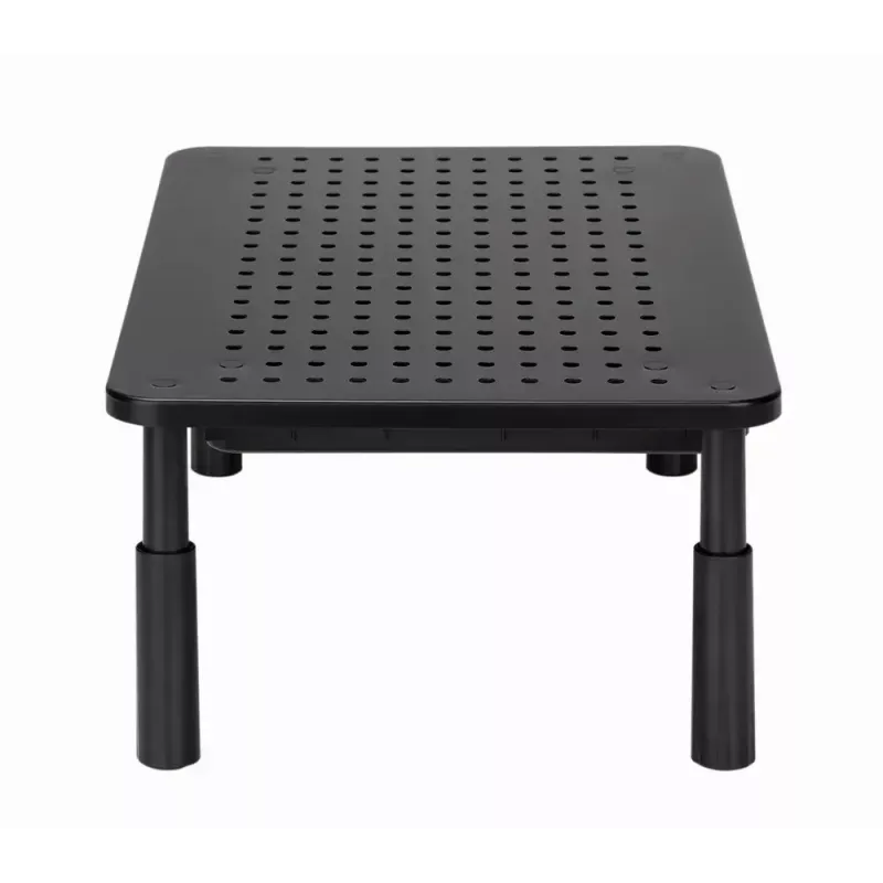 Podstawka pod monitor GEMBIRD MS-TABLE-D-01 — regulowana wysokość podstawki biurkowej z 1 szufladą, stal, wysokość 140 mm, obsługuje 1 wyświetlacz, udźwig 20 kg