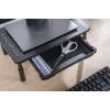 Podstawka pod monitor GEMBIRD MS-TABLE-D-01 — regulowana wysokość podstawki biurkowej z 1 szufladą, stal, wysokość 140 mm, obsługuje 1 wyświetlacz, udźwig 20 kg