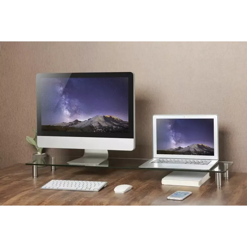Gembird MS-TABLE-GL-01 szklany stojak na monitor, XL