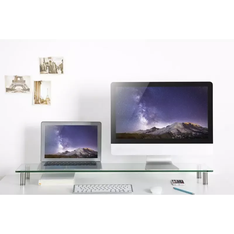 Gembird MS-TABLE-GL-01 szklany stojak na monitor, XL