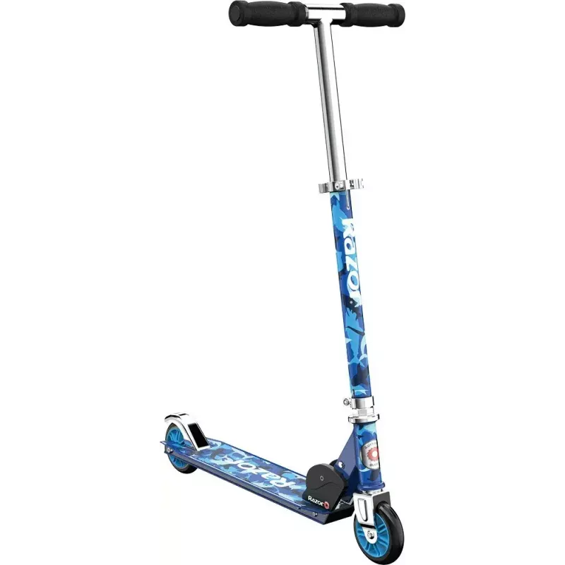 Kick scooter Razor Model A Shark Camo — składana, lekka hulajnoga nożna dla dzieci i nastolatków, 2 koła, regulowana kierownica, maks. obciążenie 65 kg