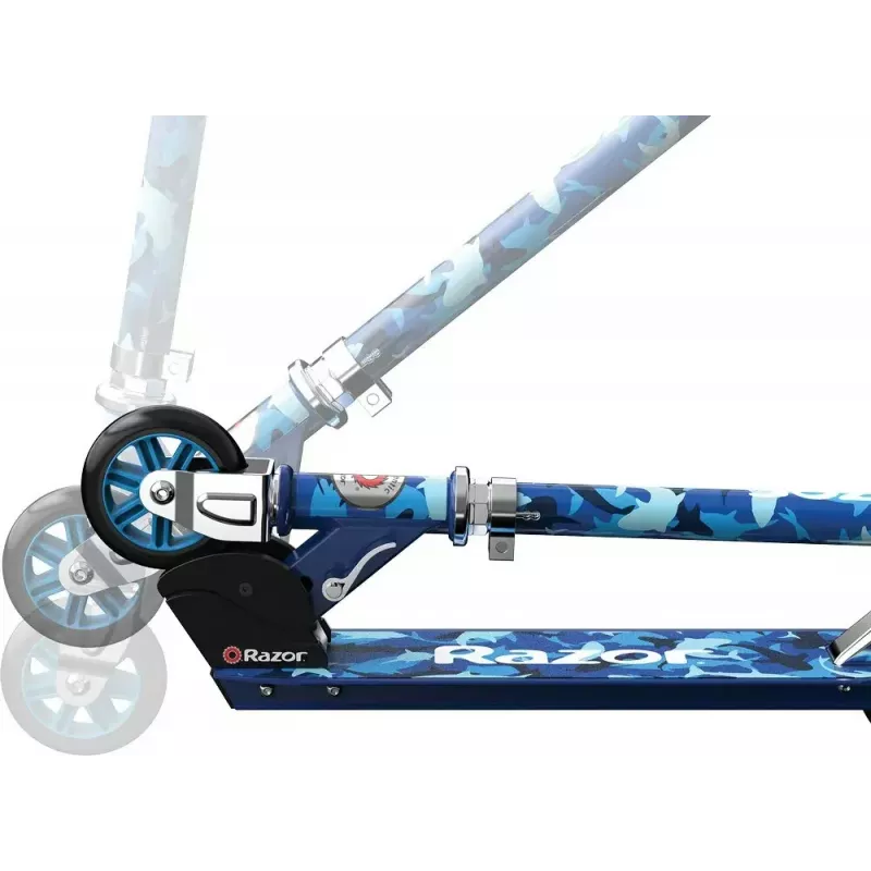 Kick scooter Razor Model A Shark Camo — składana, lekka hulajnoga nożna dla dzieci i nastolatków, 2 koła, regulowana kierownica, maks. obciążenie 65 kg