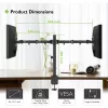 Uchwyt monitora TECHLY ICA-LCD-382-D dla 2 wyświetlaczy, zacisk biurkowy, do 27 cali, 20 kg, VESA 75x75–100x100, czarny