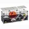 Klatka dla gryzoni FERPLAST Multipla chomik duża 107,5×37,5×42 cm, metalowa, czarna