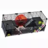 Klatka dla gryzoni FERPLAST Multipla chomik duża 107,5×37,5×42 cm, metalowa, czarna