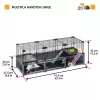 Klatka dla gryzoni FERPLAST Multipla chomik duża 107,5×37,5×42 cm, metalowa, czarna