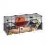 Klatka dla gryzoni FERPLAST Multipla chomik duża 107,5×37,5×42 cm, metalowa, czarna