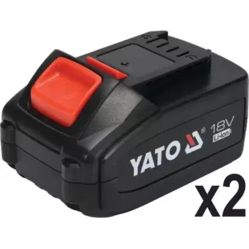 Szlifierka kątowa YATO YT-828295, akumulatorowa 18 V, bezszczotkowa, tarcza 125 mm, 2 akumulatory Li-Ion 4 Ah, 1,26 kg