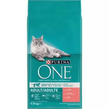 Sucha karma dla kota Purina Nestlé PURINA One 12430964, dorosłe koty, łosoś, 9,75 kg, białko 34%, tłuszcz 14%