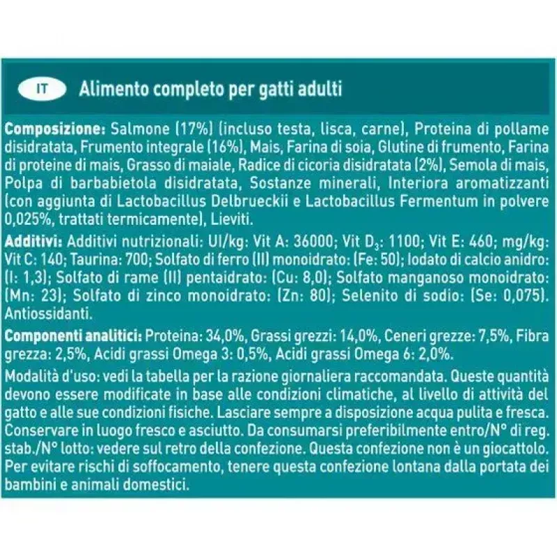 Sucha karma dla kota Purina Nestlé PURINA One 12430964, dorosłe koty, łosoś, 9,75 kg, białko 34%, tłuszcz 14%
