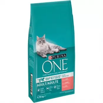Sucha karma dla kota Purina Nestlé PURINA One 12430964, dorosłe koty, łosoś, 9,75 kg, białko 34%, tłuszcz 14%