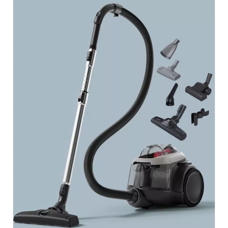 Odkurzacz Electrolux EL61A4UG, bezworkowy odkurzacz na sucho, moc maks. 700 W, siła ssania 170 W, kabel 9 m, promień roboczy 12 m, szary