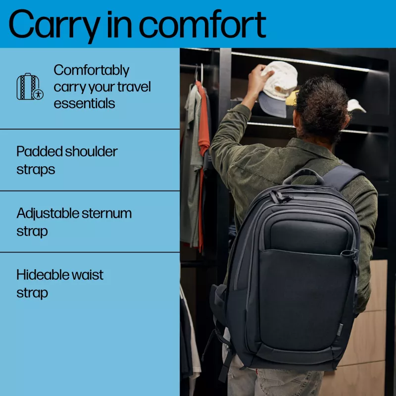 Plecak HP Travel Plus 30L na laptop 17 cali, Plecak, 43,9 cm (17,3 cala), 1,08 kg