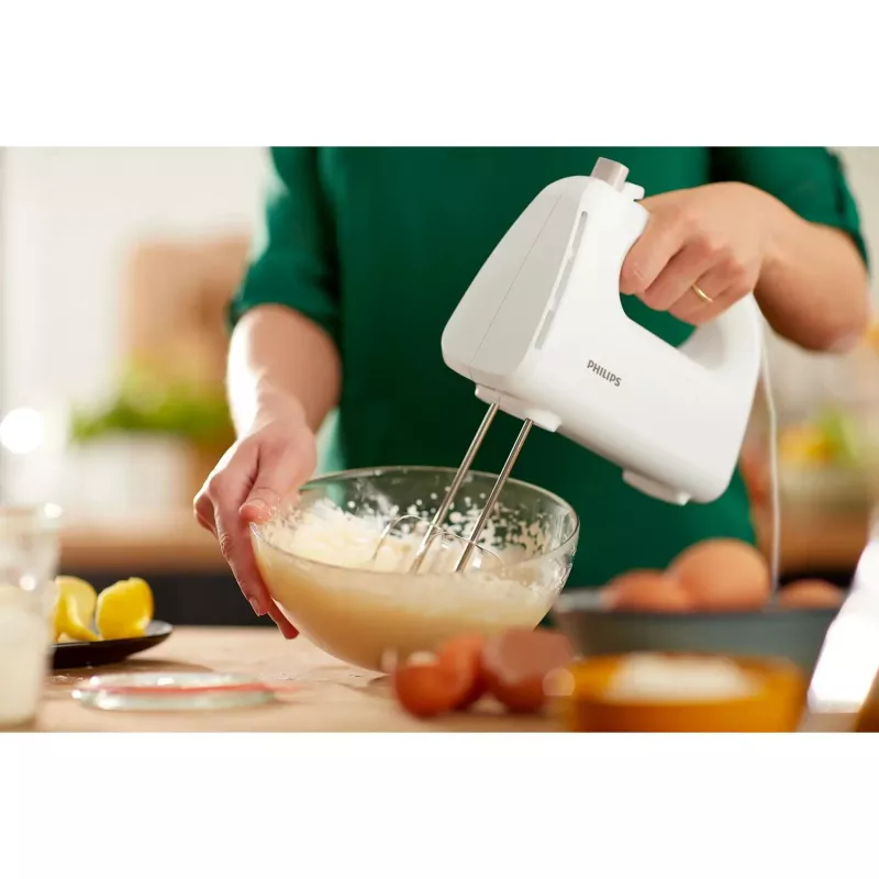 Philips 3000 series Daily Collection Mixer 300 W, Mikser ręczny, Wyrabianie, Ubijanie, 1.2 m, 1150 RPM, Obrotowy, 83 dB