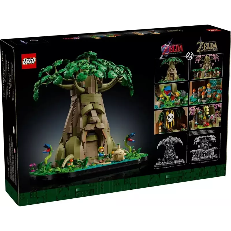 Zestaw LEGO The Legend of Zelda Wielkie Drzewo Deku 2-w-1 (77092) — 2500 elementów, 4 minifigurki, wysokość 330 mm