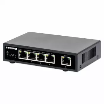 Intellinet 5-Portowy Gigabit Ethernet Przełącznik PoE+ 62W 4 porty PSE