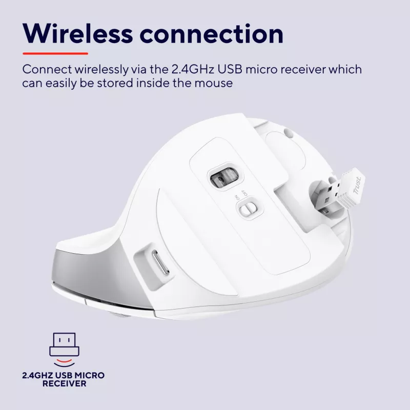 Trust Bayo II mysz Praworęczna biurowa RF Wireless Optyczna 2400 DPI
