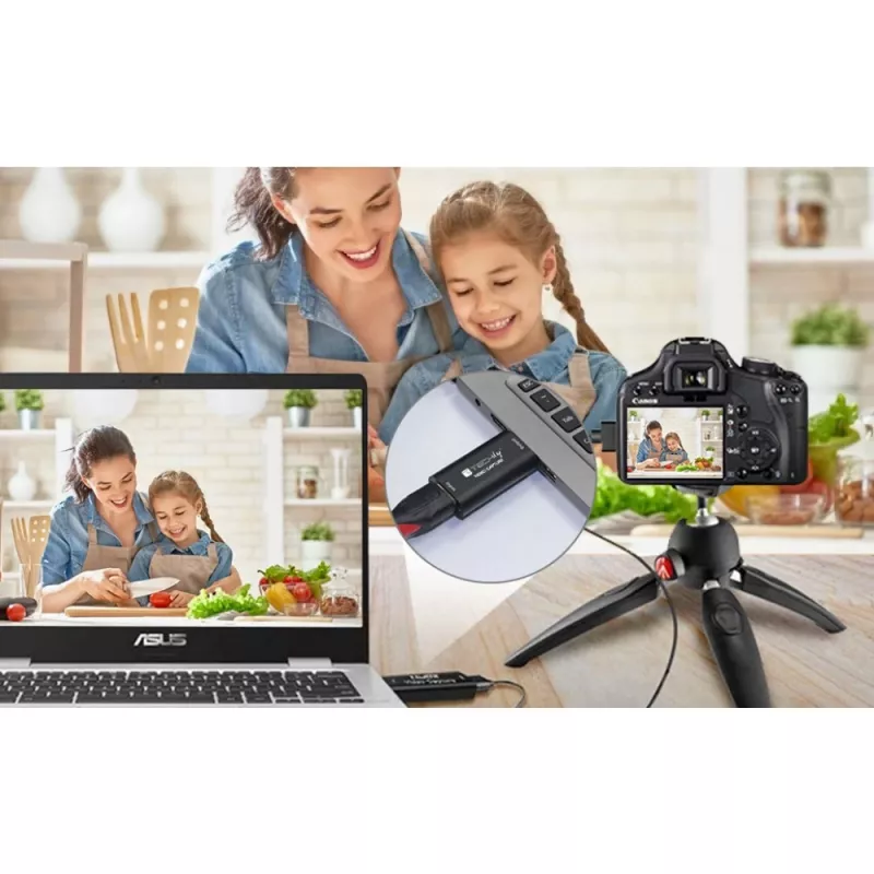 Konwerter sygnału wideo TECHLY I-USB-VIDEO-1080TY — HDMI na USB Typ-A, 1920×1080@60Hz, 12-bitowy, zasilanie przez USB