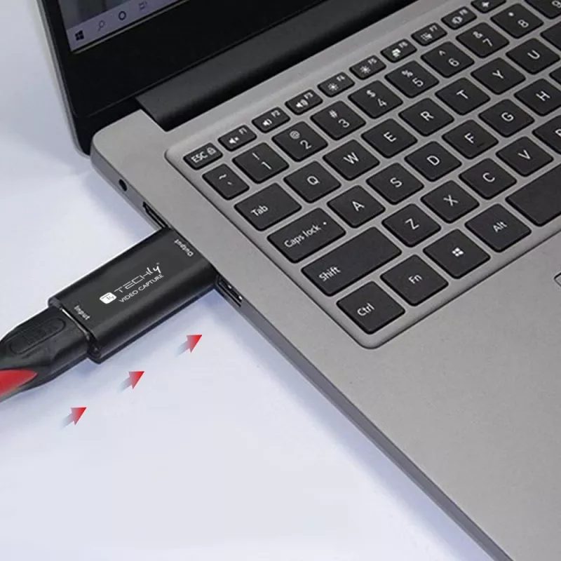Konwerter sygnału wideo TECHLY I-USB-VIDEO-1080TY — HDMI na USB Typ-A, 1920×1080@60Hz, 12-bitowy, zasilanie przez USB