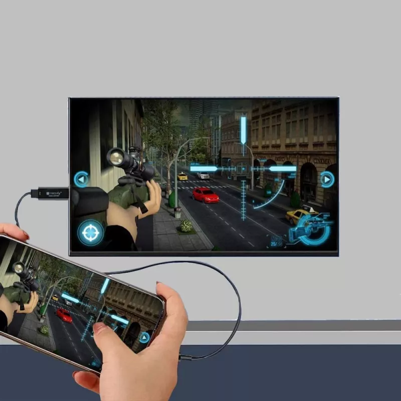 Konwerter sygnału wideo TECHLY I-USB-VIDEO-1080TY — HDMI na USB Typ-A, 1920×1080@60Hz, 12-bitowy, zasilanie przez USB