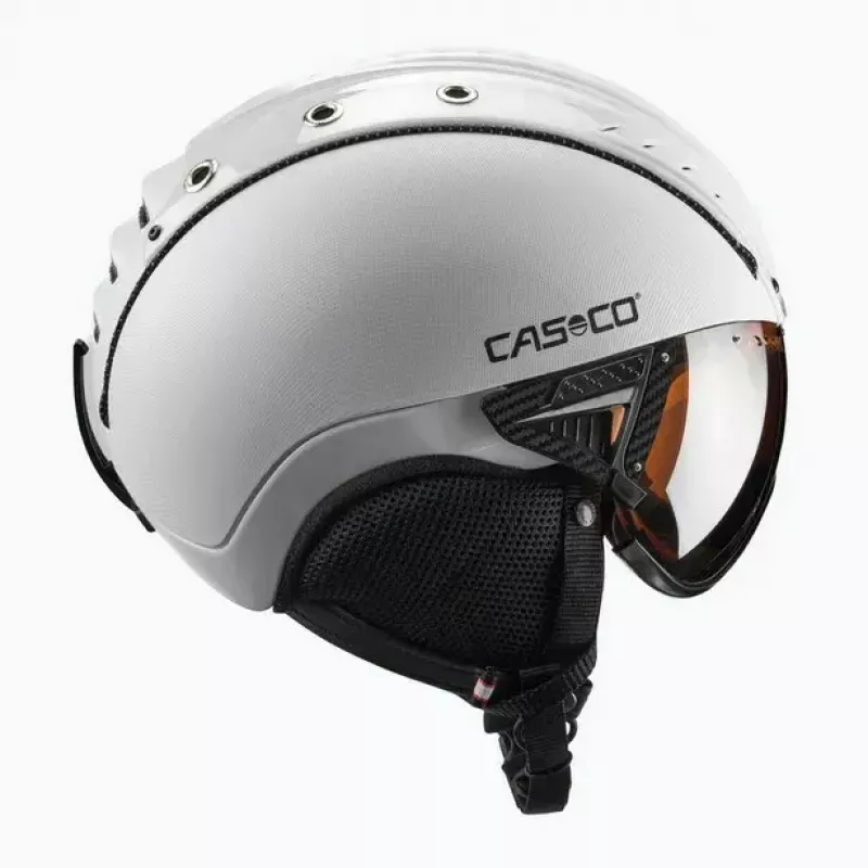 Kask narciarski Casco SP-2 Carbonic Visor biały rozmiar S (52-54 cm)