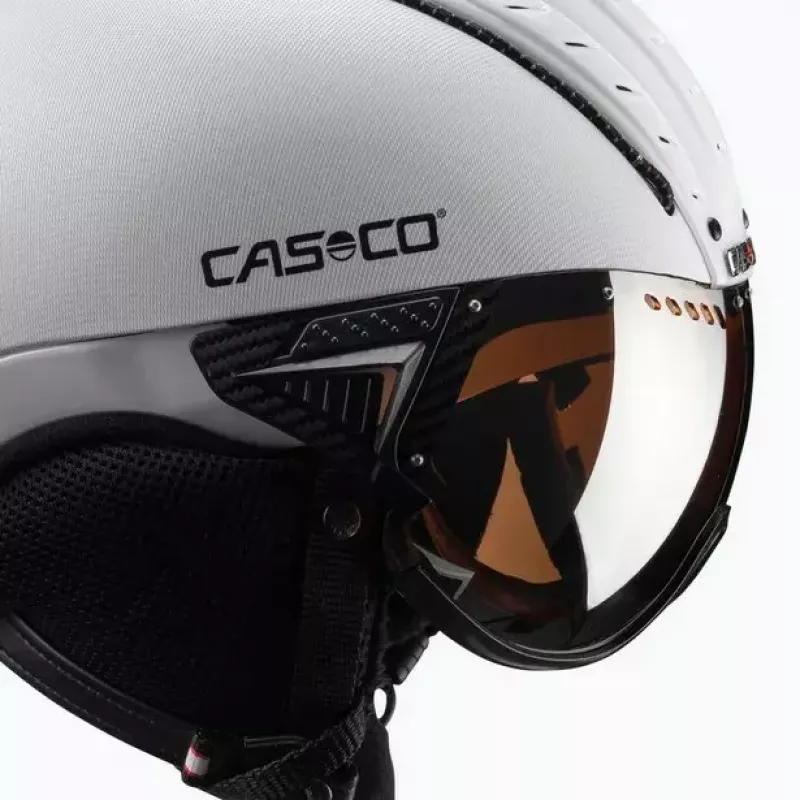 Kask narciarski Casco SP-2 Carbonic Visor biały rozmiar S (52-54 cm)
