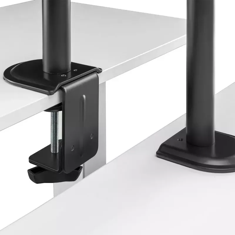 Biurkowy uchwyt do monitora LCD MACLEAN MC-572N z regulacją wysokości, pochylenia, VESA 75x75–100x100, obsługuje 17–32 cale, maks. obciążenie 30 kg, czarny