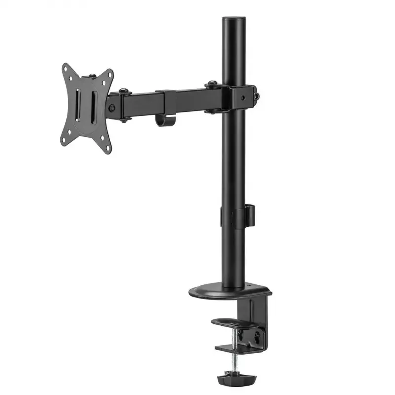 Biurkowy uchwyt do monitora LCD MACLEAN MC-572N z regulacją wysokości, pochylenia, VESA 75x75–100x100, obsługuje 17–32 cale, maks. obciążenie 30 kg, czarny