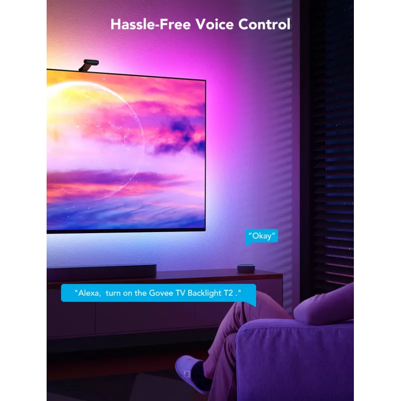 Taśma LED Govee Envisual TV Backlight T2 z dwiema kamerami do telewizorów 75–85 cali