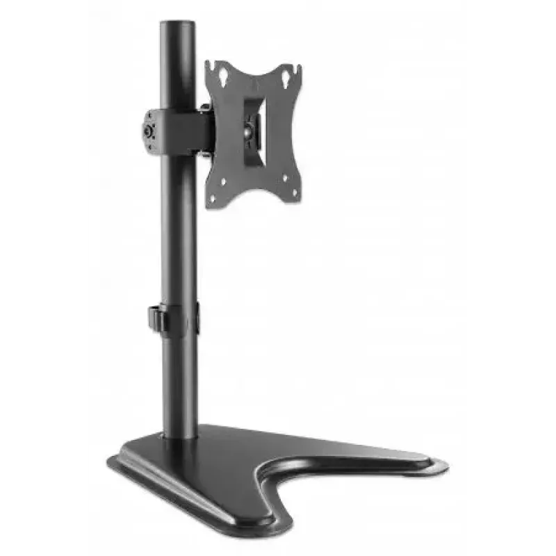 Uchwyt biurkowy do TV i monitora MANHATTAN 10–27 cali, uchylny/obrotowy/obracalny VESA 75×75–100×100, maks. 7 kg, czarny