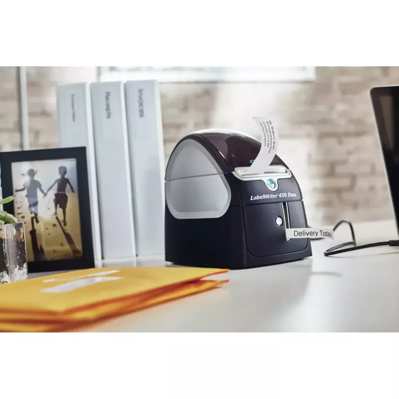 Drukarka etykiet DYMO LabelWriter 450 Duo | Bezpośrednia termiczna drukarka etykiet | Szybkie drukowanie etykiet, kodów kreskowych i więcej | Drukuje zarówno etykiety LW, jak i plastikowe etykiety D1