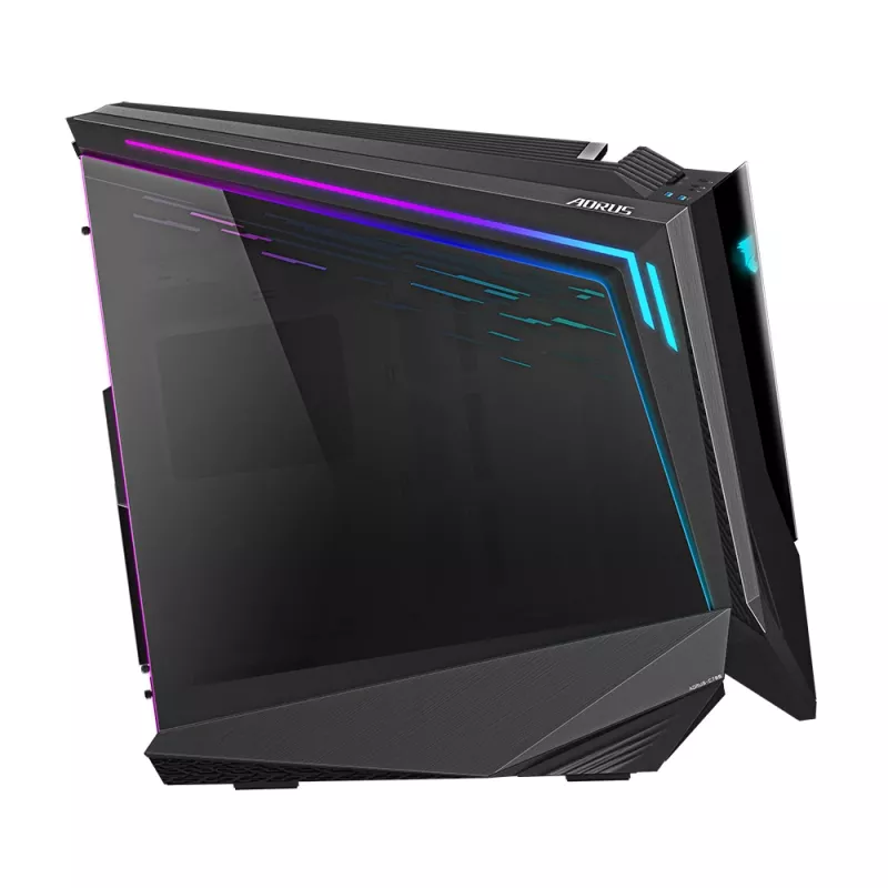 Obudowa PC GIGABYTE AORUS C700 GLASS – Full Tower, obsługuje płyty do E-ATX i chłodnice 420 mm, fabrycznie zainstalowane 5 wentylatorów 120 mm, USB 3.1 Type-C, RGB Fusion