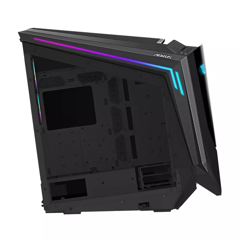 Obudowa PC GIGABYTE AORUS C700 GLASS – Full Tower, obsługuje płyty do E-ATX i chłodnice 420 mm, fabrycznie zainstalowane 5 wentylatorów 120 mm, USB 3.1 Type-C, RGB Fusion