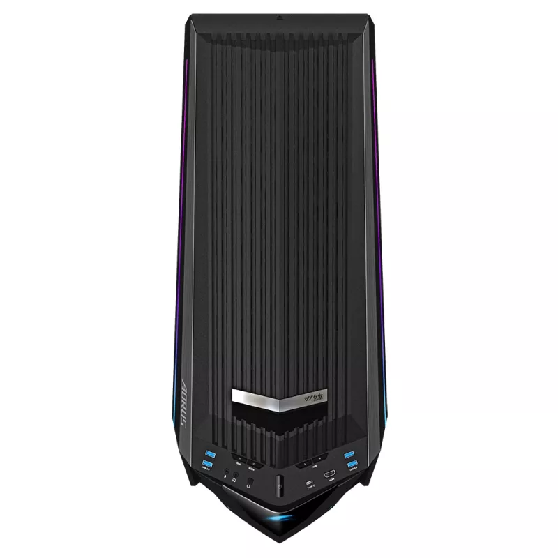 Obudowa PC GIGABYTE AORUS C700 GLASS – Full Tower, obsługuje płyty do E-ATX i chłodnice 420 mm, fabrycznie zainstalowane 5 wentylatorów 120 mm, USB 3.1 Type-C, RGB Fusion