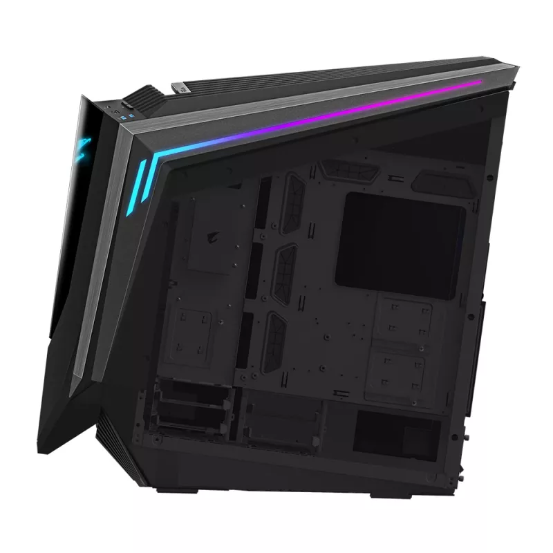 Obudowa PC GIGABYTE AORUS C700 GLASS – Full Tower, obsługuje płyty do E-ATX i chłodnice 420 mm, fabrycznie zainstalowane 5 wentylatorów 120 mm, USB 3.1 Type-C, RGB Fusion