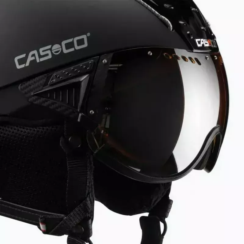 Kask narciarski Casco SP-2 Carbonic Visor, rozmiar M (55–57 cm), czarny