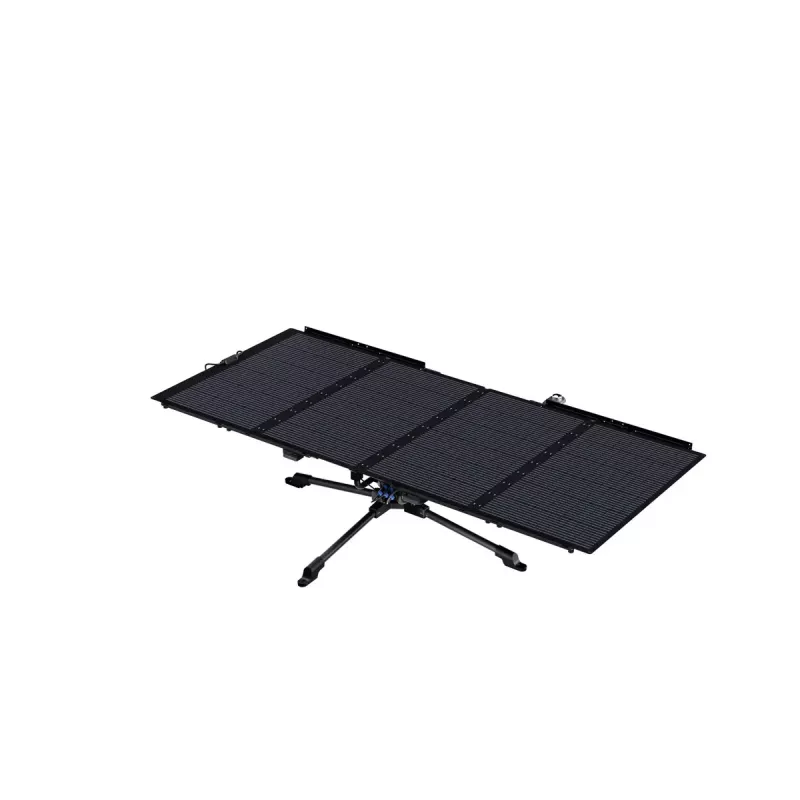 Solarny tracker EcoFlow 50036001 — wolnostojący, zasilany bateriami, 2500×150×150 mm, czarny/szary