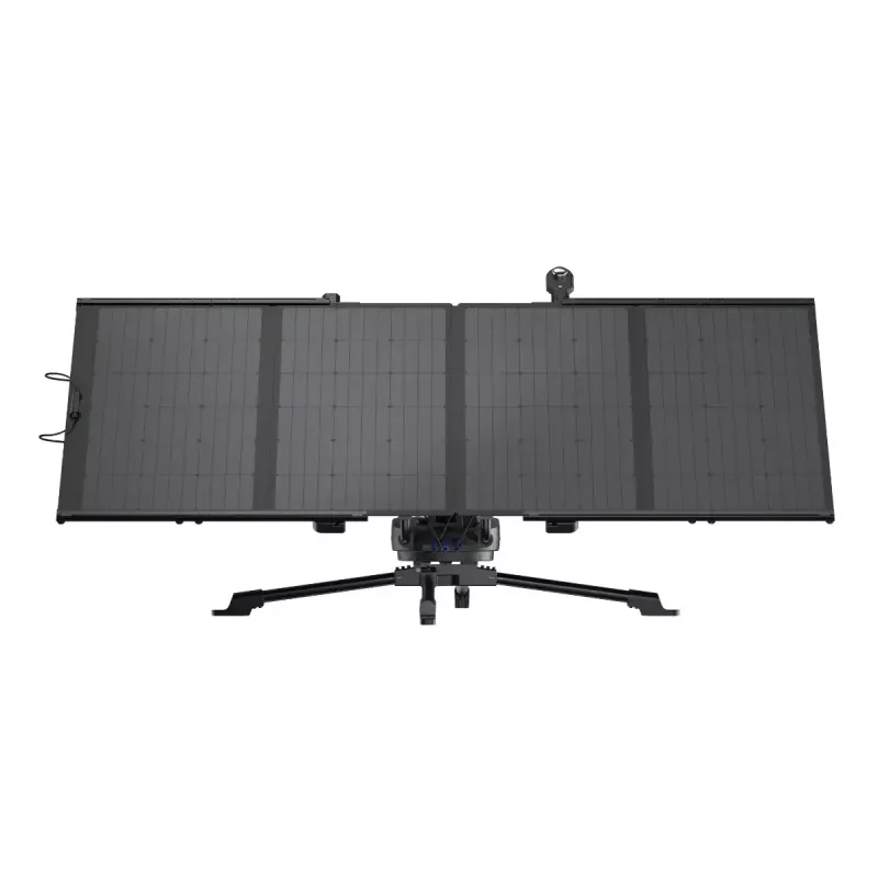 Solarny tracker EcoFlow 50036001 — wolnostojący, zasilany bateriami, 2500×150×150 mm, czarny/szary