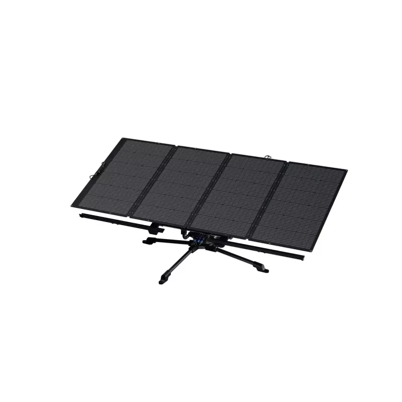 Solarny tracker EcoFlow 50036001 — wolnostojący, zasilany bateriami, 2500×150×150 mm, czarny/szary