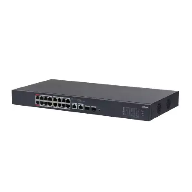 Przełącznik sieciowy Dahua Technology DH-CS4218-16ET-190 Zarządzany L2 Gigabit Ethernet (10/100/1000) Power over Ethernet (PoE) Czarny