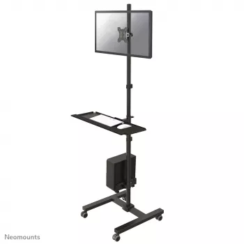 Neomounts FPMA-MOBILE1700 mobilne stanowisko pracy, 10-32 cale (25,4-81,3 cm), maks. 8 kg, VESA 75x75-100x100, wysokość 94-175 cm, stal, czarne