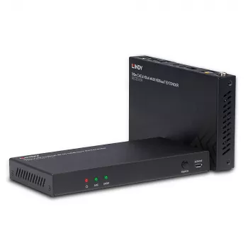 Przedłużacz HDMI nadajnik i odbiornik Lindy 100m Kat.6 4K60 Audio IR RS-232