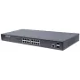 Przełącznik zarządzany sieciowo Intellinet 16-portowy Gigabit Ethernet PoE+ z 2 portami SFP, zgodny z IEEE 802.3at/af Power over Ethernet (PoE+/PoE), 374 W, Endspan, montaż w szafie 19 cali