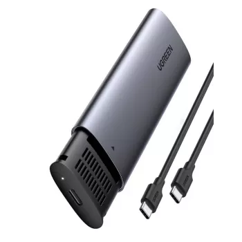 Obudowa SSD UGREEN 10902 szara na jeden dysk M.2 PCIe NVMe, USB-C 10 Gbit/s, aluminium, 37×12×119 mm