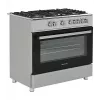 Wolnostojąca kuchenka gazowo-elektryczna Ravanson KWGE-K90A Cheff, 90 cm, płyta 5-palnikowa (wok), piekarnik elektryczny 110 L, stal nierdzewna/srebrny
