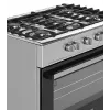 Wolnostojąca kuchenka gazowo-elektryczna Ravanson KWGE-K90A Cheff, 90 cm, płyta 5-palnikowa (wok), piekarnik elektryczny 110 L, stal nierdzewna/srebrny